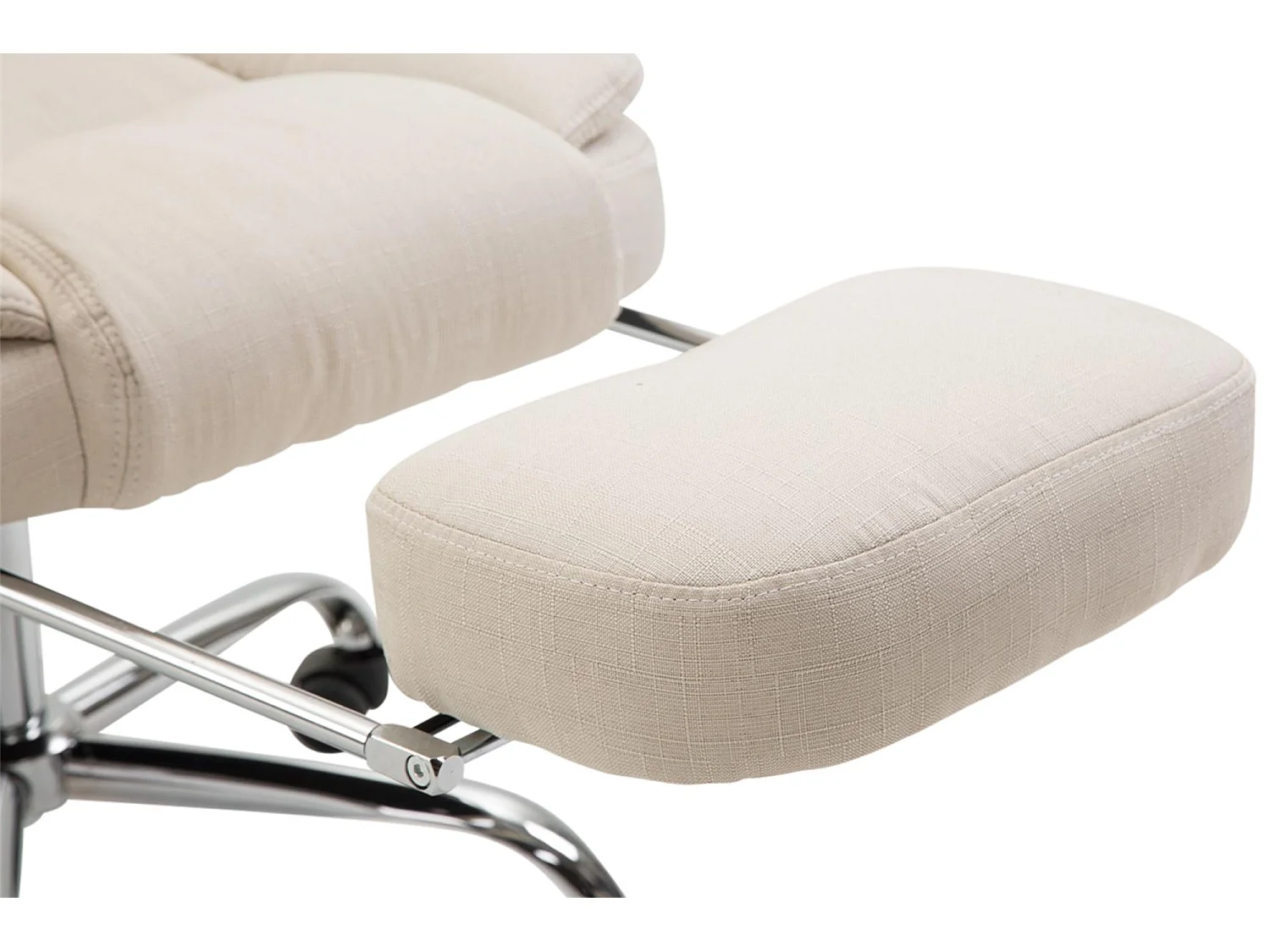 Chaise de bureau - Tissu - Crème - Castle