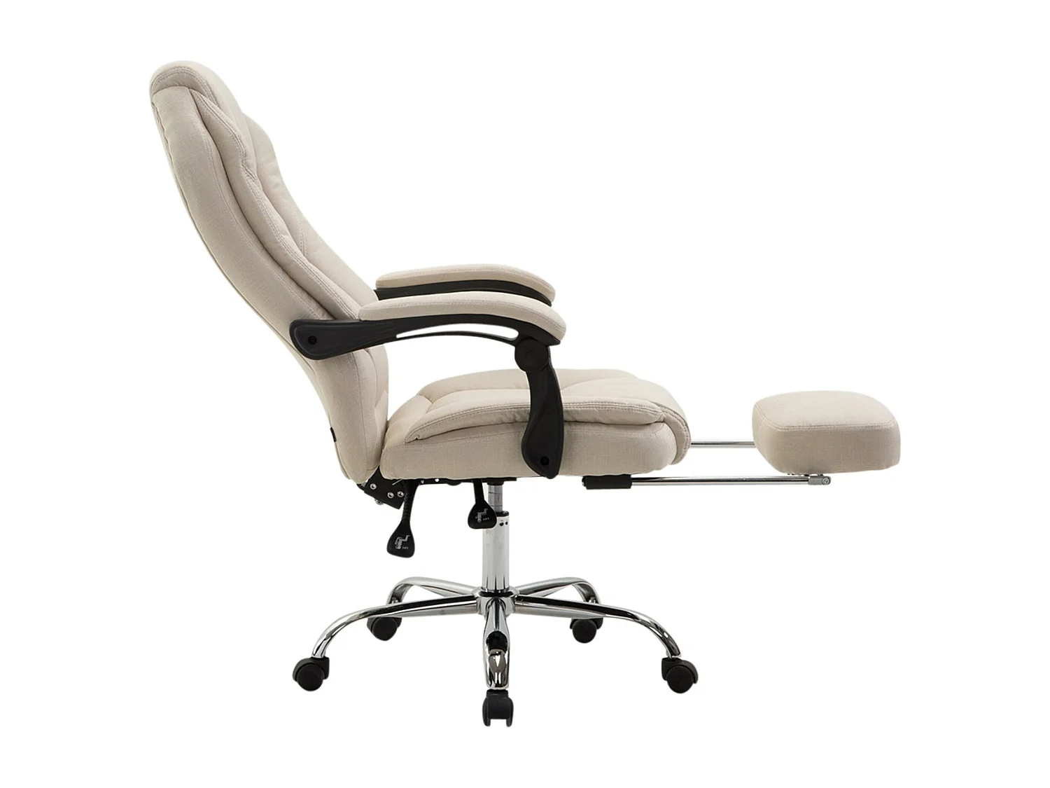 Chaise de bureau - Tissu - Crème - Castle