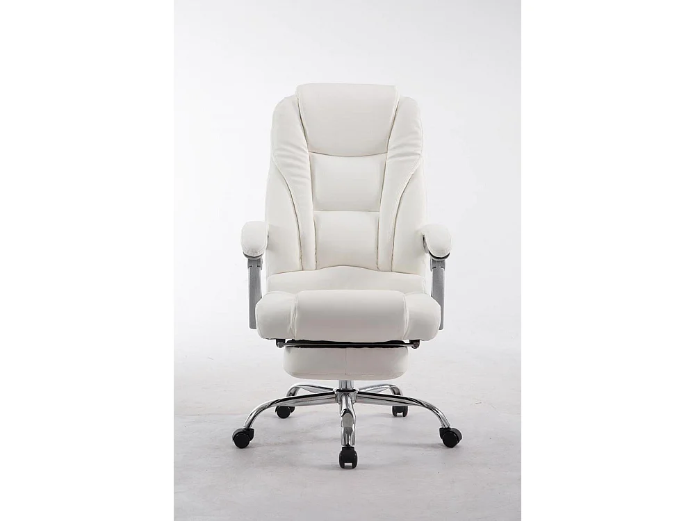 Bureaustoel - Kunstleer & Metaal in chroomoptiek - wit - Pacific