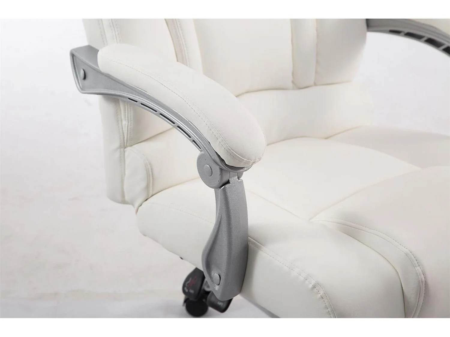 Bureaustoel - Kunstleer & Metaal in chroomoptiek - wit - Pacific