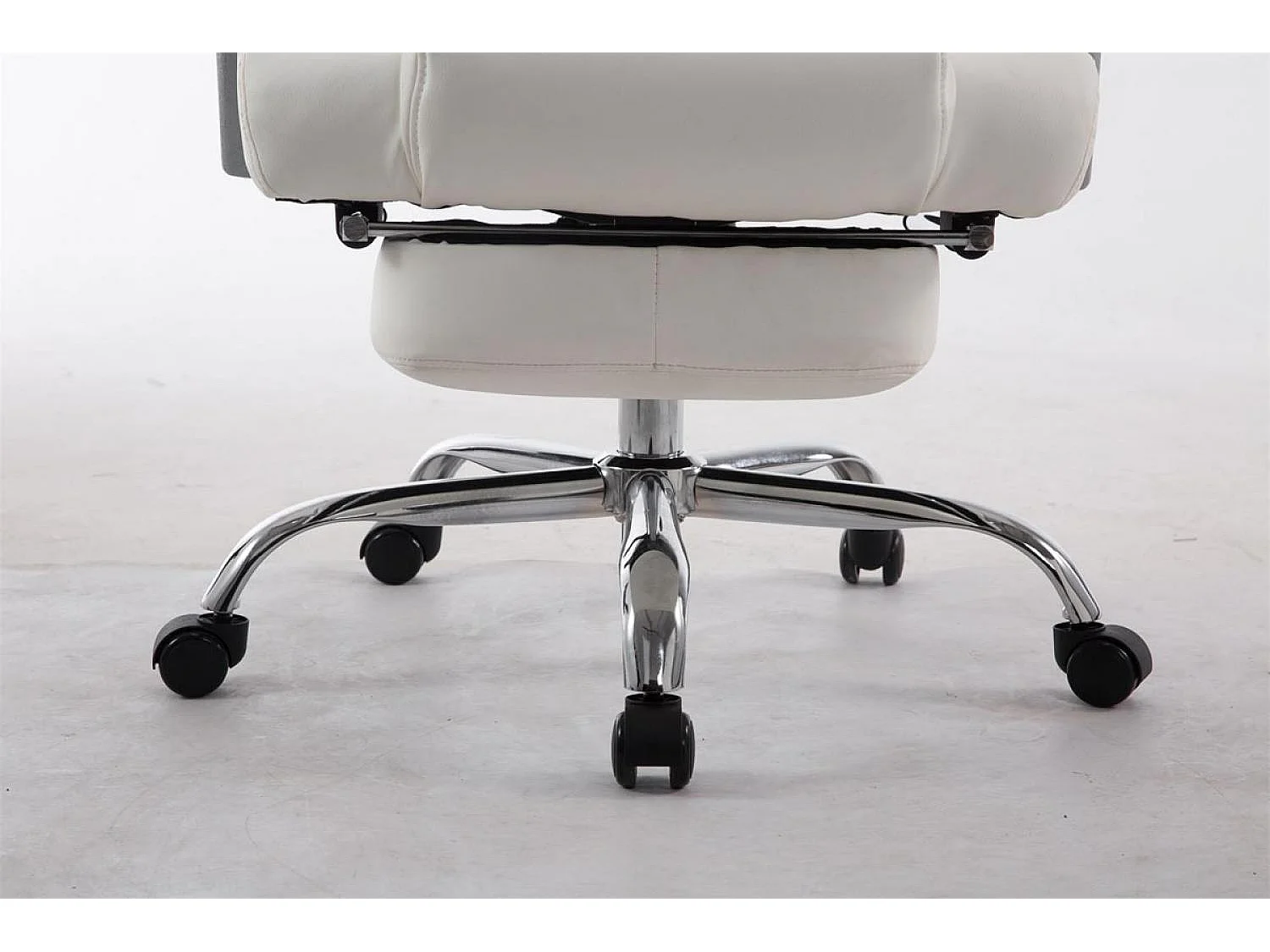 Bureaustoel - Kunstleer & Metaal in chroomoptiek - wit - Pacific