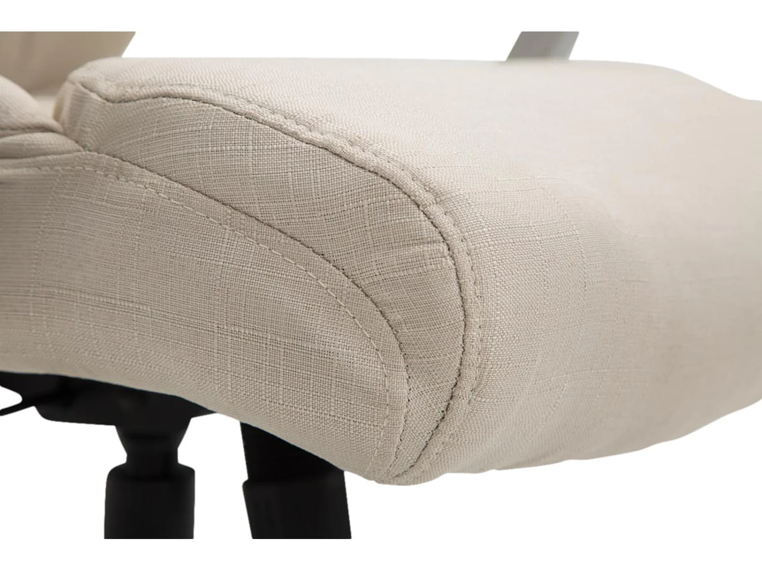 Chaise de bureau - Tissu & Plastique - Crème - Texas V2