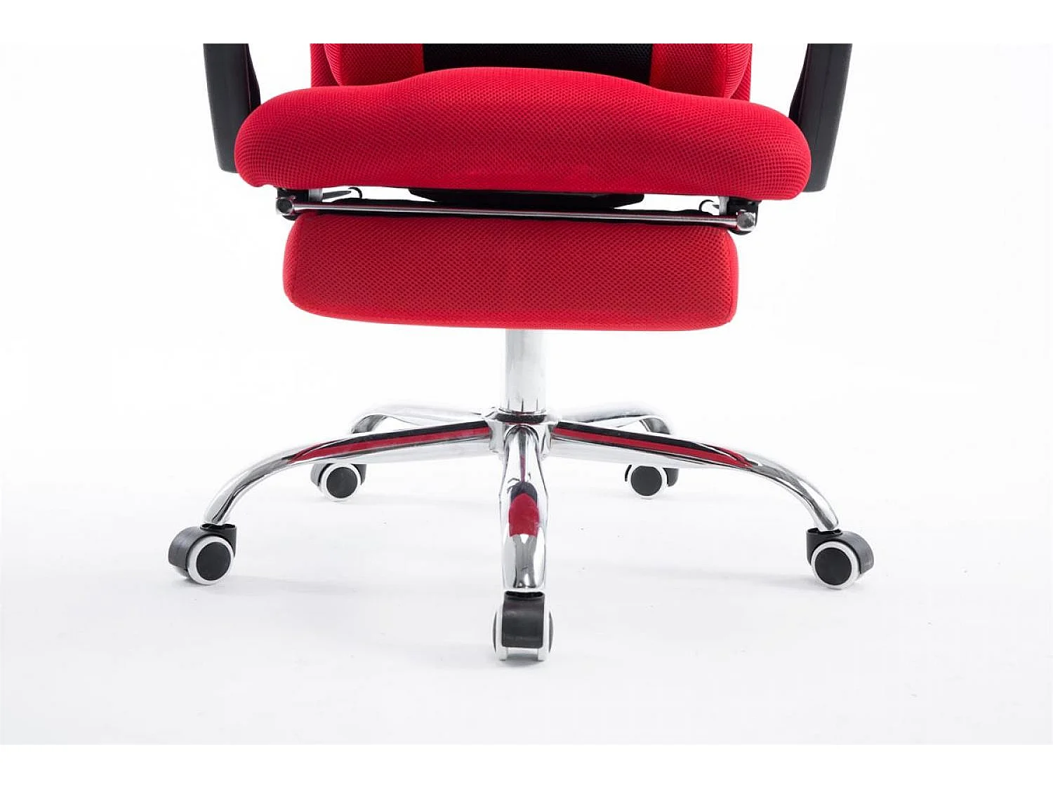 Chaise de bureau - Similicuir & Métal chromé - Rouge - Fellow