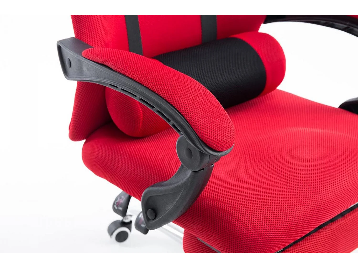 Chaise de bureau - Similicuir & Métal chromé - Rouge - Fellow