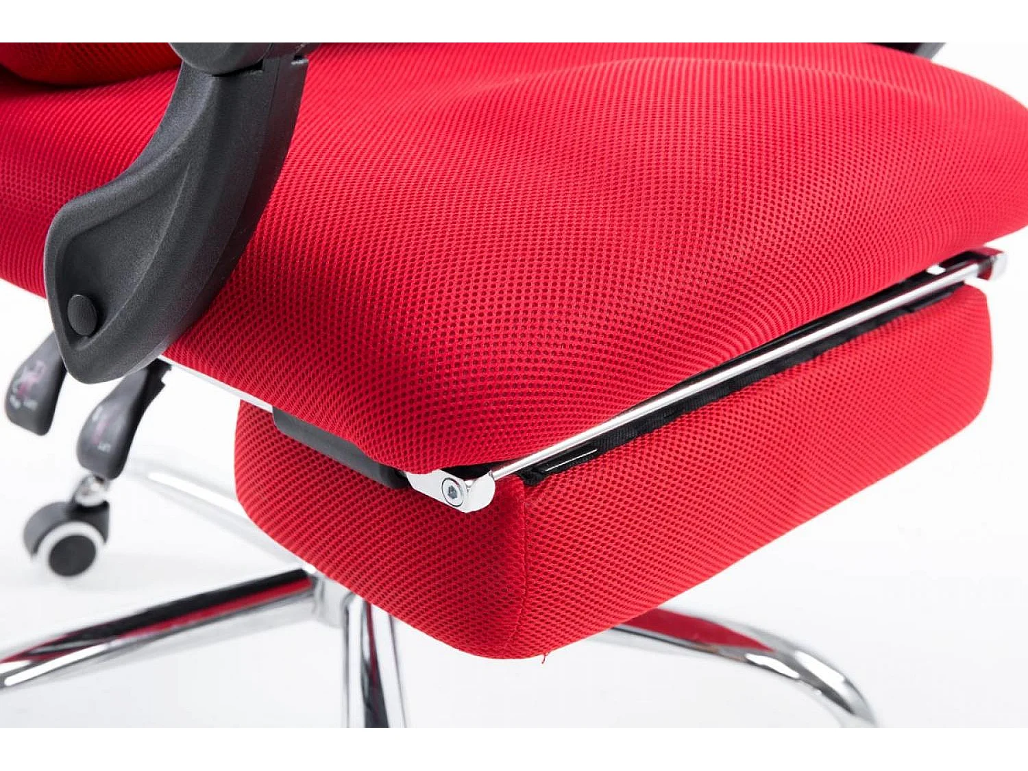 Chaise de bureau - Similicuir & Métal chromé - Rouge - Fellow