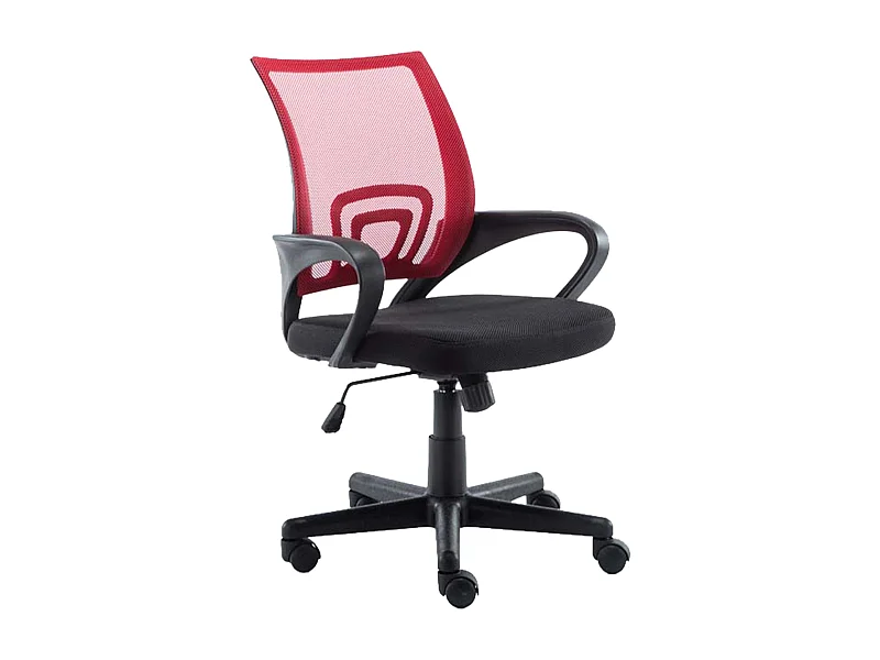 Chaise de bureau - Similicuir - Rouge - Genius