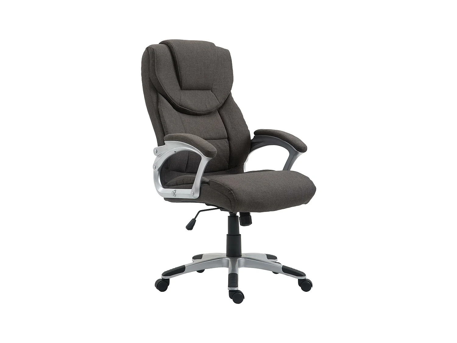 Chaise de bureau - Tissu & Plastique - Gris foncé - Texas V2
