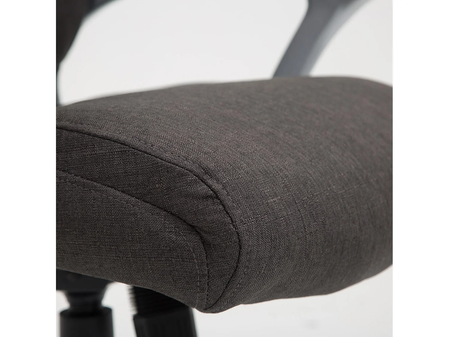 Chaise de bureau - Tissu & Plastique - Gris foncé - Texas V2