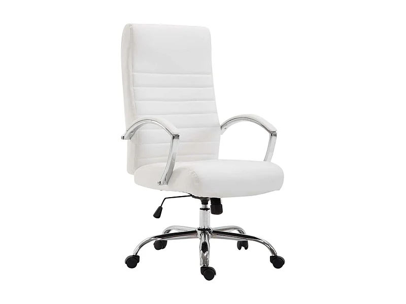 Chaise de bureau - Similicuir & Nature - Blanc - Valais