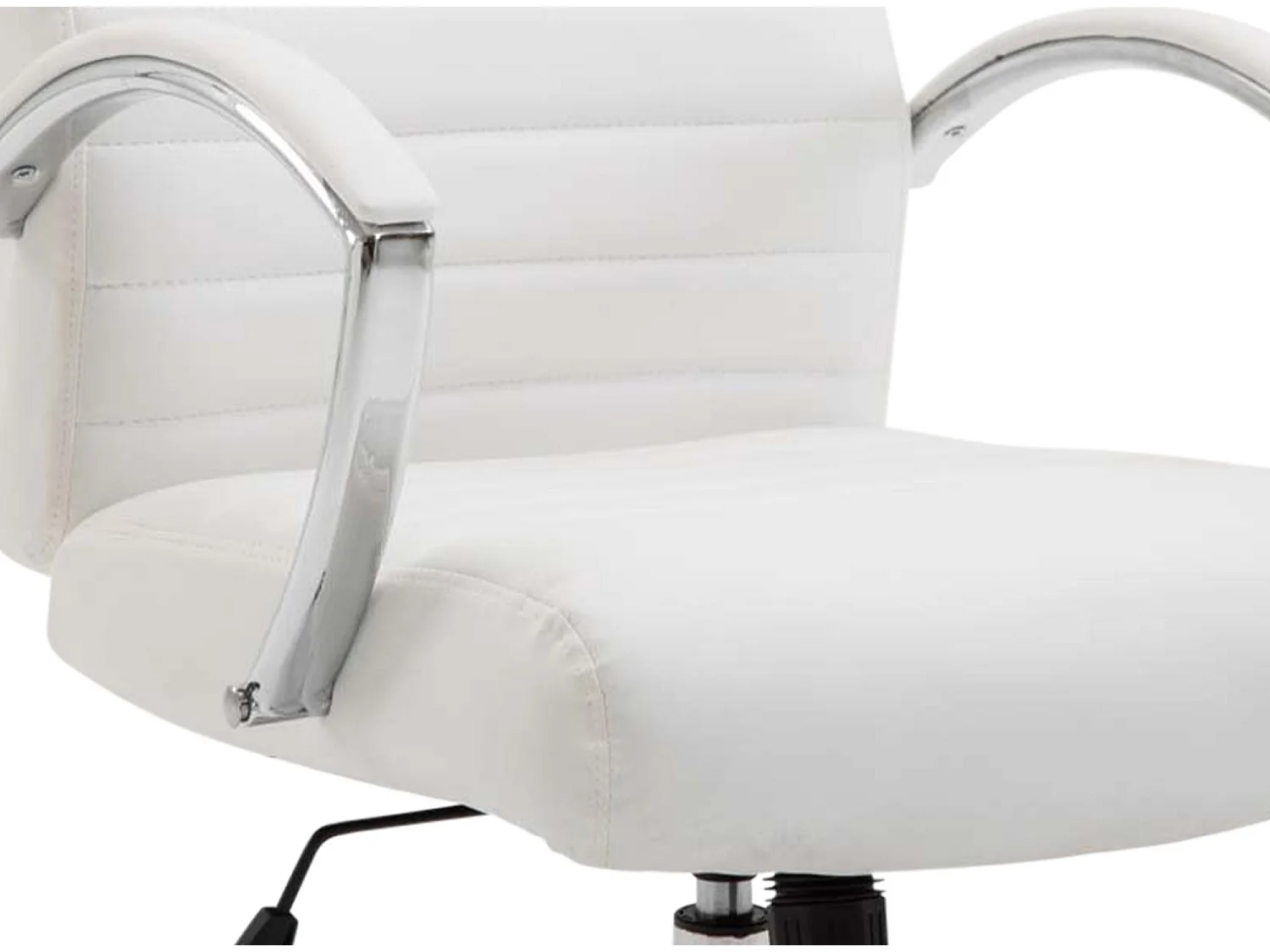 Bureaustoel - Kunstleer & natura - wit - Valais