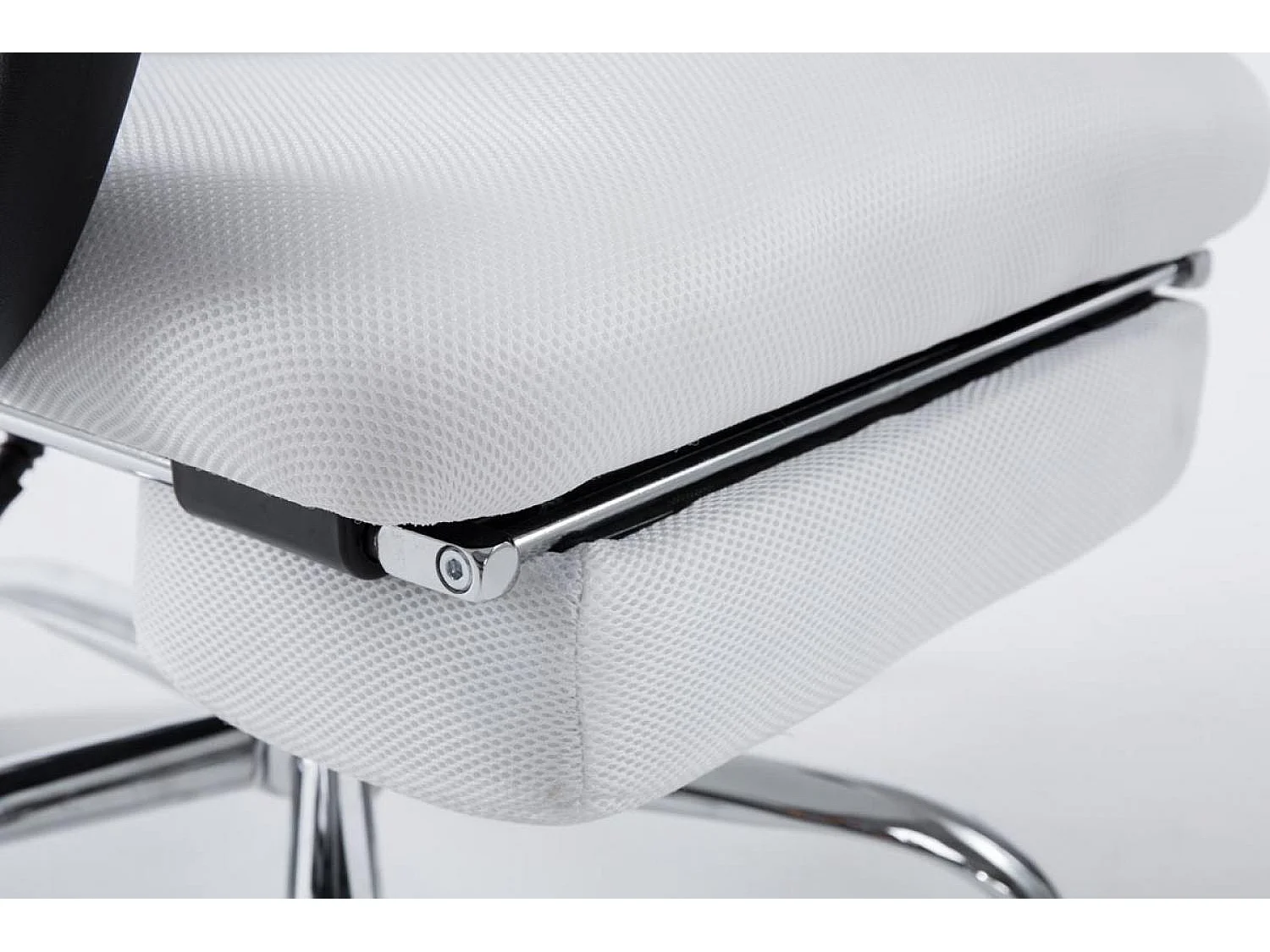 Bürosessel - Kunstleder & Metall in Chromoptik - weiß - Fellow