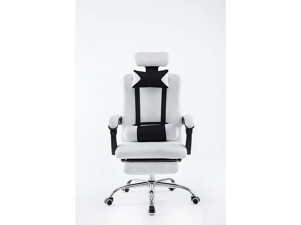 Bureaustoel - Kunstleer & Metaal in chroomoptiek - wit - Fellow