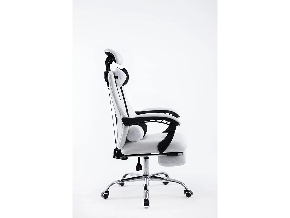 Bureaustoel - Kunstleer & Metaal in chroomoptiek - wit - Fellow