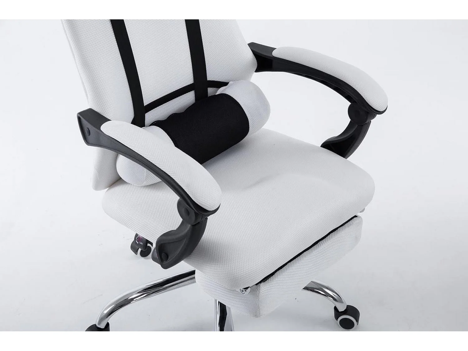 Bureaustoel - Kunstleer & Metaal in chroomoptiek - wit - Fellow