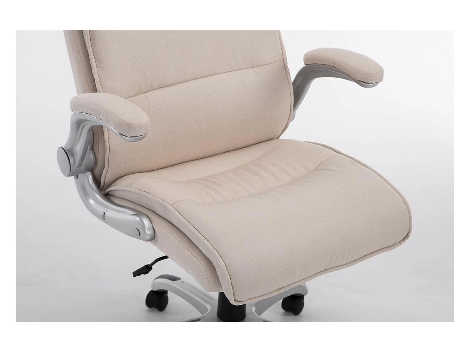 Chaise de bureau - Tissu & Plastique - Crème - BIG Villach
