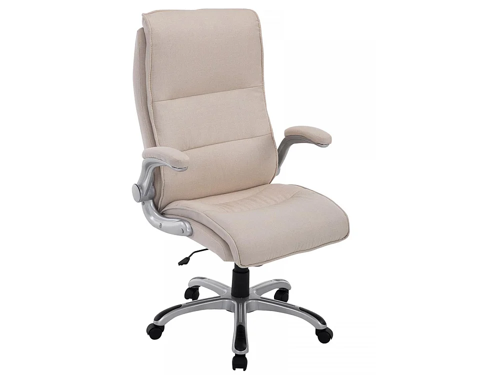 Chaise de bureau - Tissu & Plastique - Crème - BIG Villach