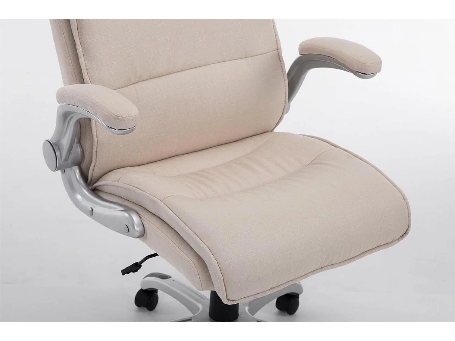 Chaise de bureau - Tissu & Plastique - Crème - BIG Villach