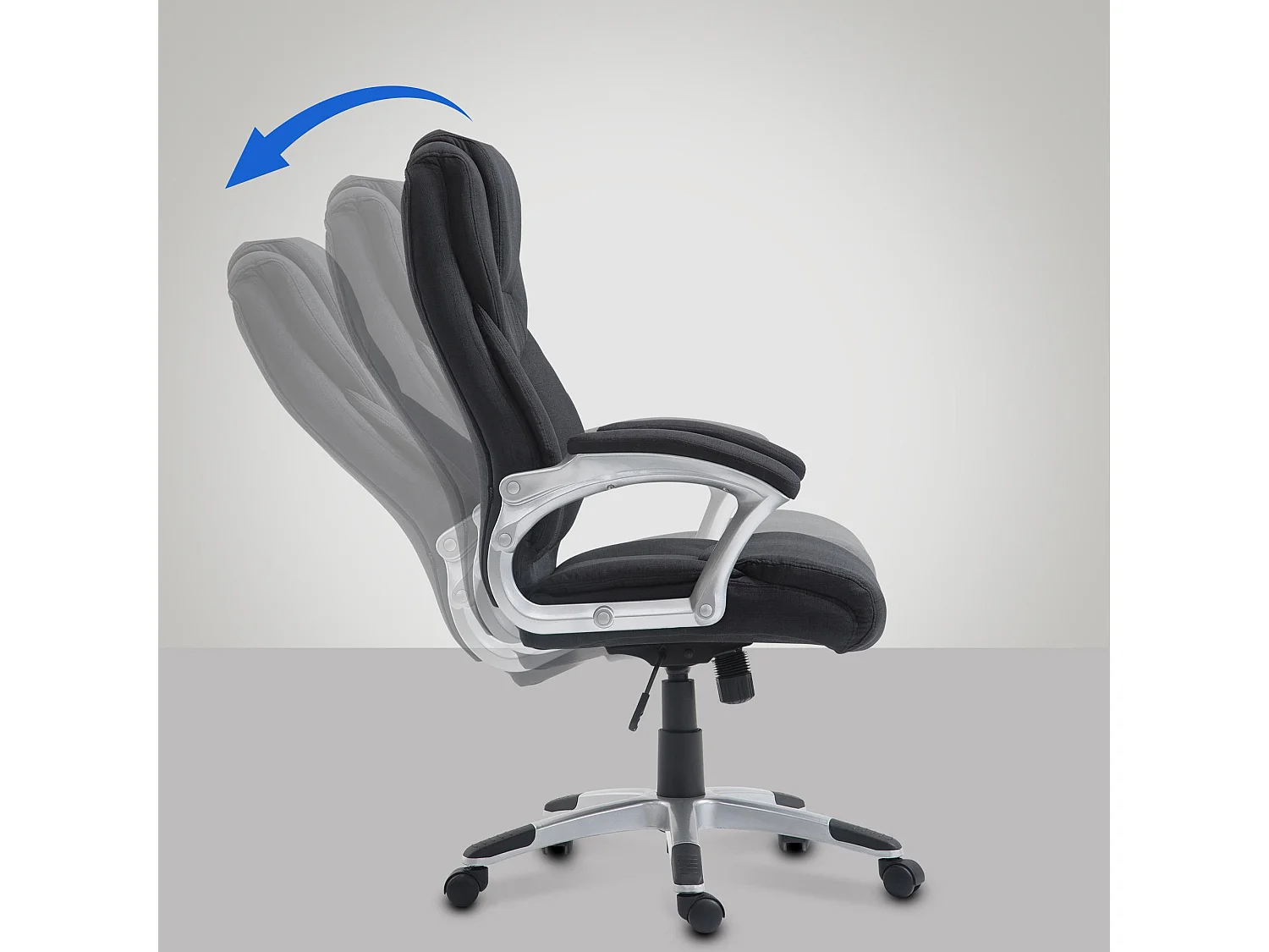 Bürosessel - Stoff & Kunststoff - schwarz - Texas V2