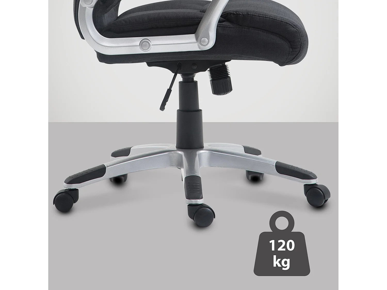 Bürosessel - Stoff & Kunststoff - schwarz - Texas V2