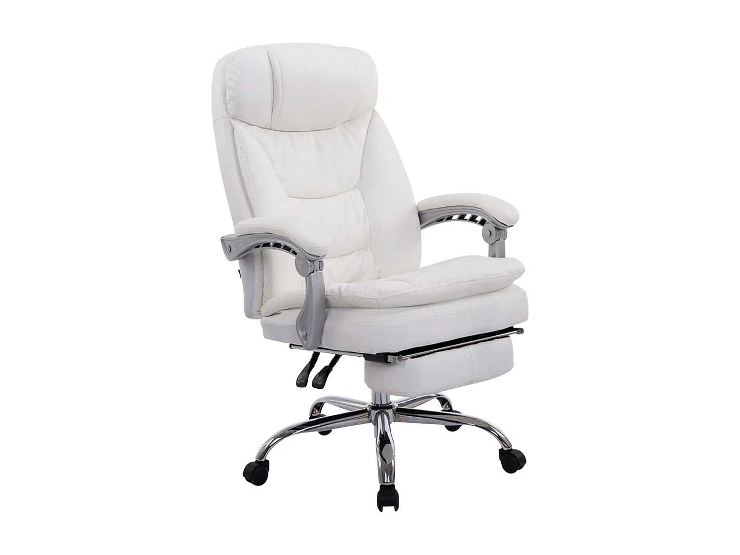Chaise de bureau - Similicuir - Blanc - XL Troy