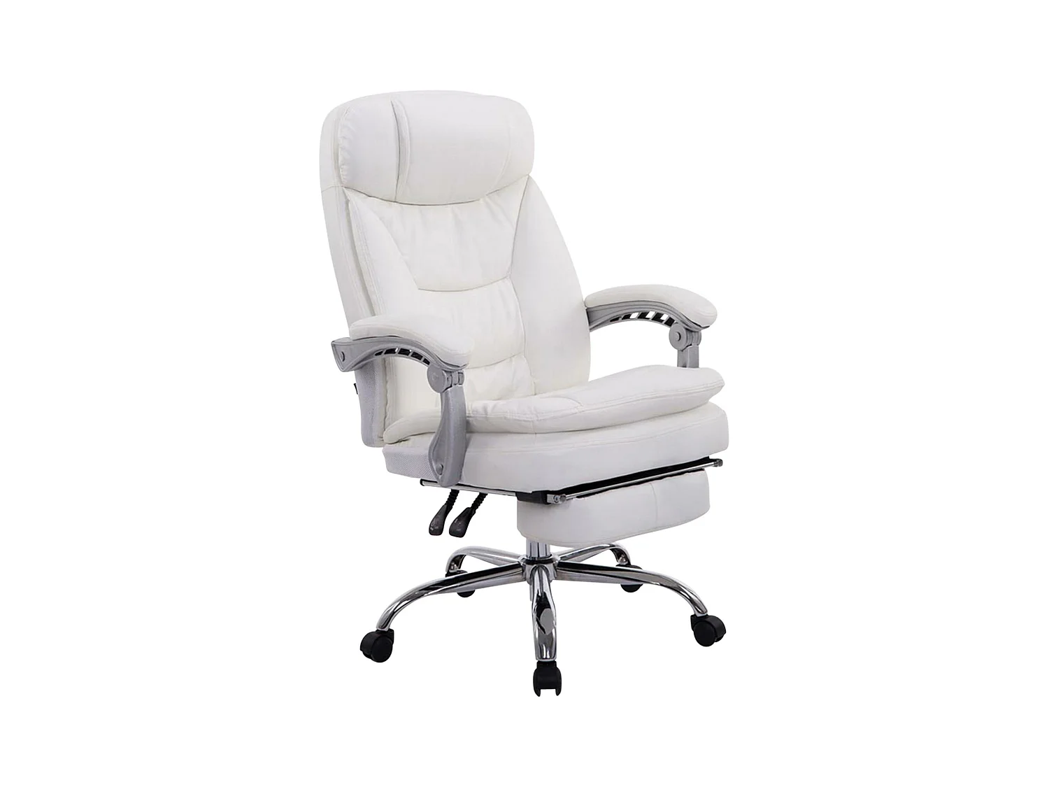 Chaise de bureau - Similicuir - Blanc - XL Troy