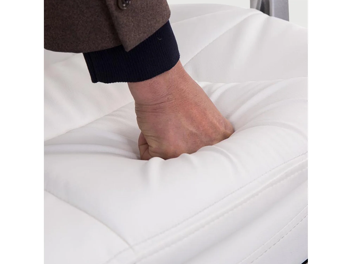 Chaise de bureau - Similicuir - Blanc - XL Troy