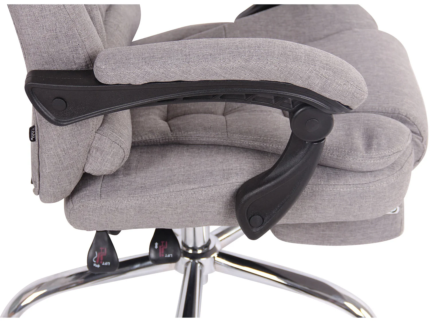 Chaise de bureau - Tissu - Gris - Oxygen