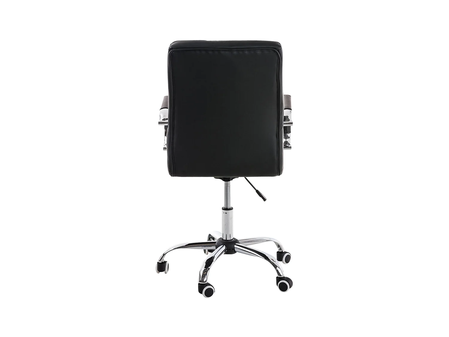 Chaise de bureau - Similicuir & Métal chromé - Noir - Deli V2