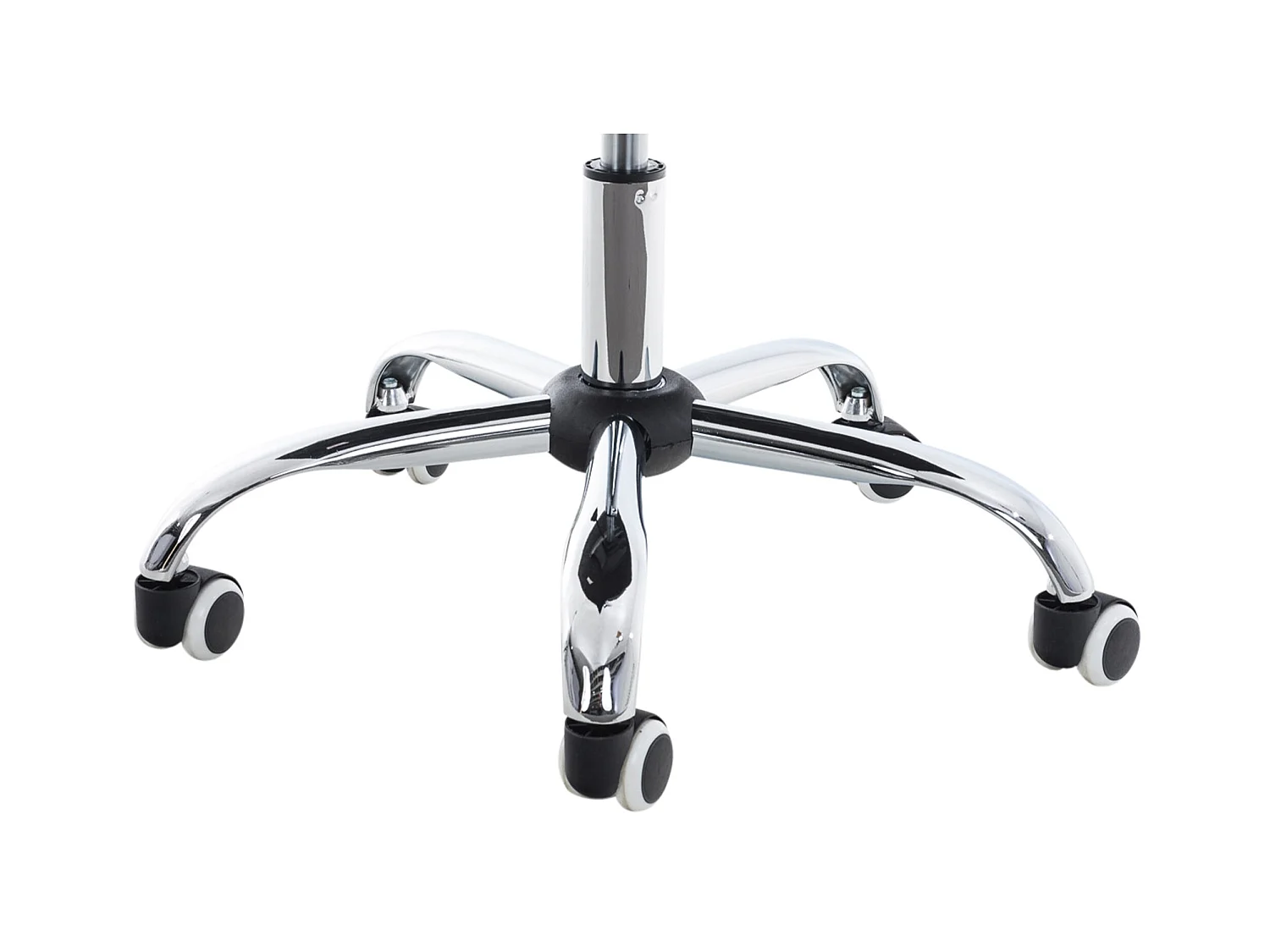 Chaise de bureau - Similicuir & Métal chromé - Noir - Deli V2