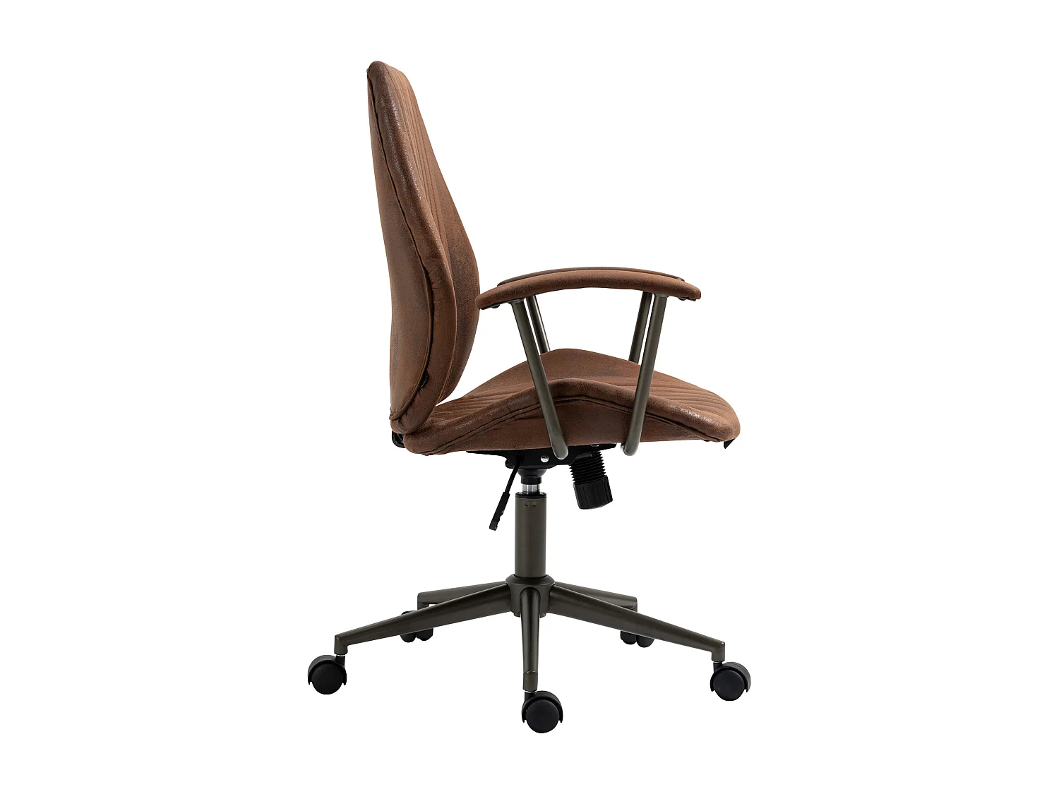 Chaise de bureau - Similicuir & Chrome - Cognac - Nampa