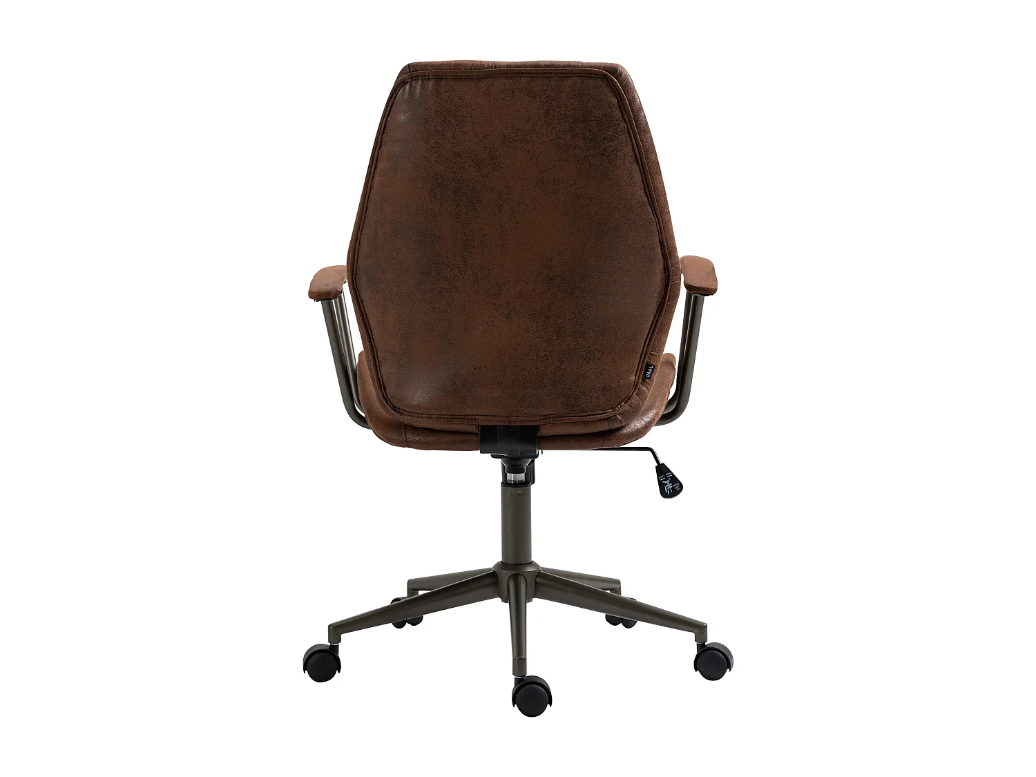 Chaise de bureau - Similicuir & Chrome - Cognac - Nampa