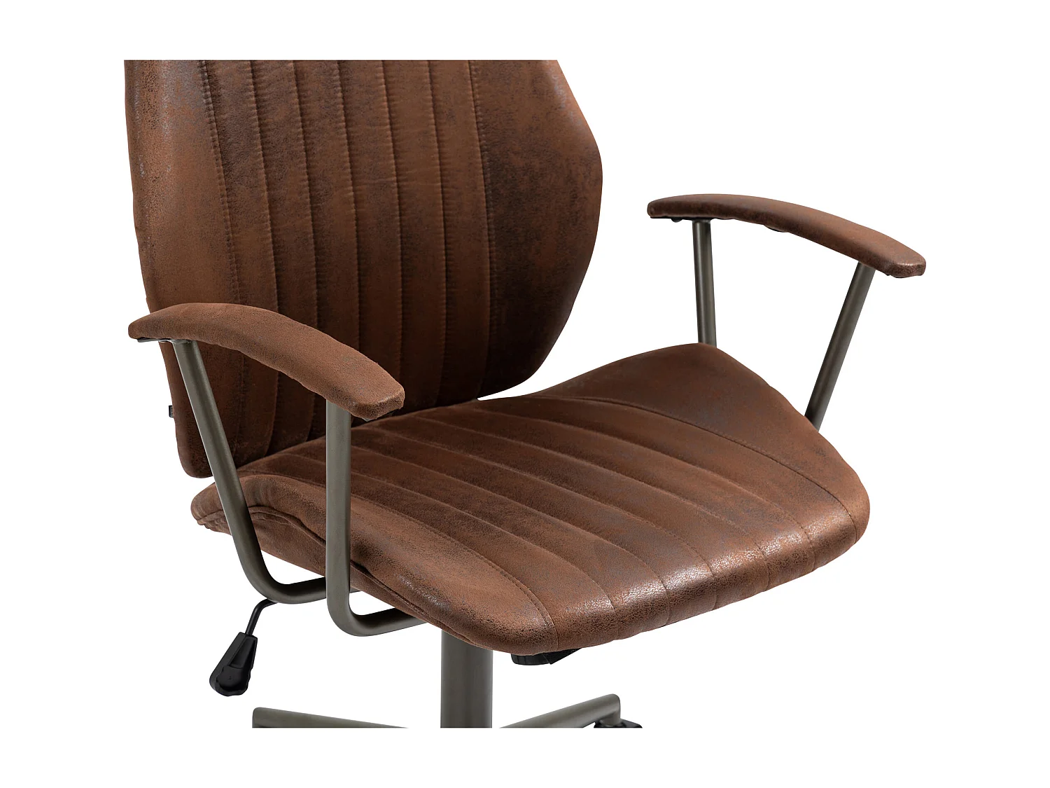 Chaise de bureau - Similicuir & Chrome - Cognac - Nampa