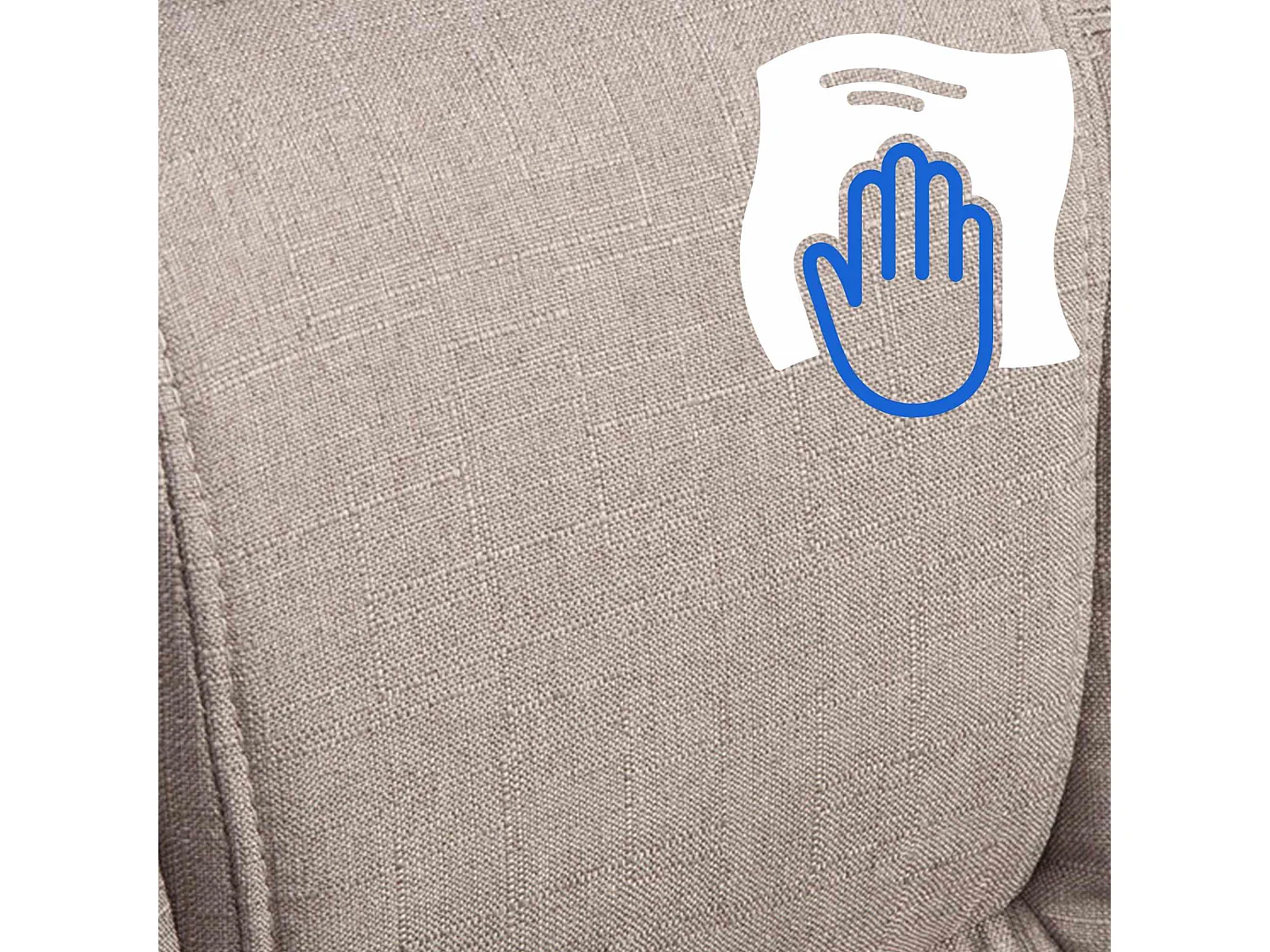 Bureaustoel - Stof & wit - taupe - XXL Xanthos