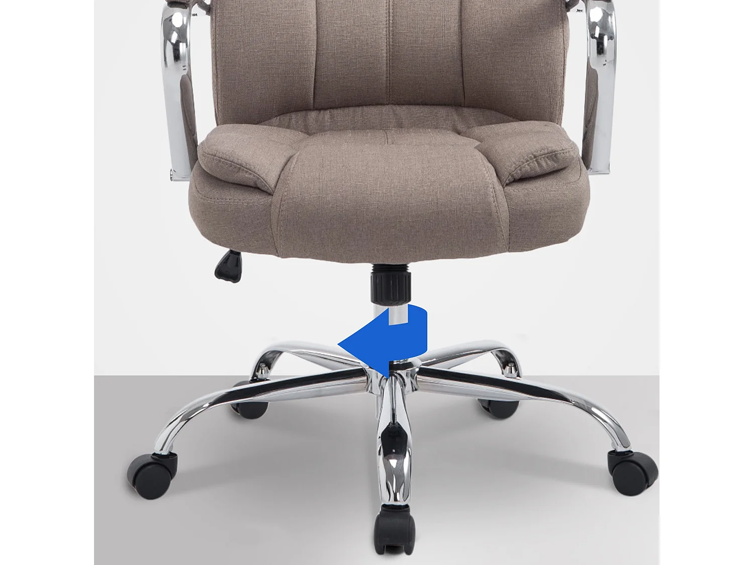 Bureaustoel - Stof & wit - taupe - XXL Xanthos