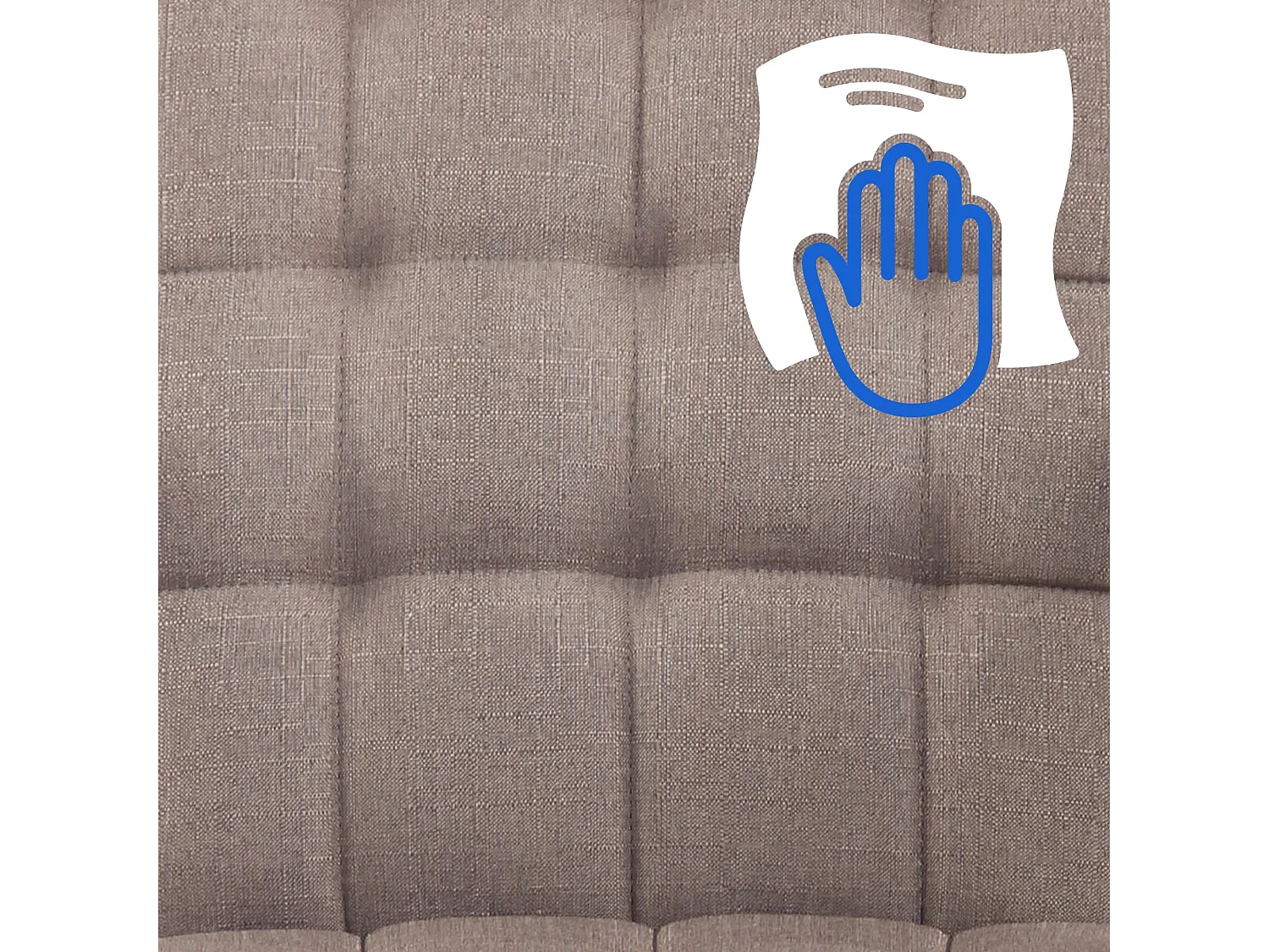 Bureaustoel - Stof & Metaal in chroomoptiek - taupe - Terni