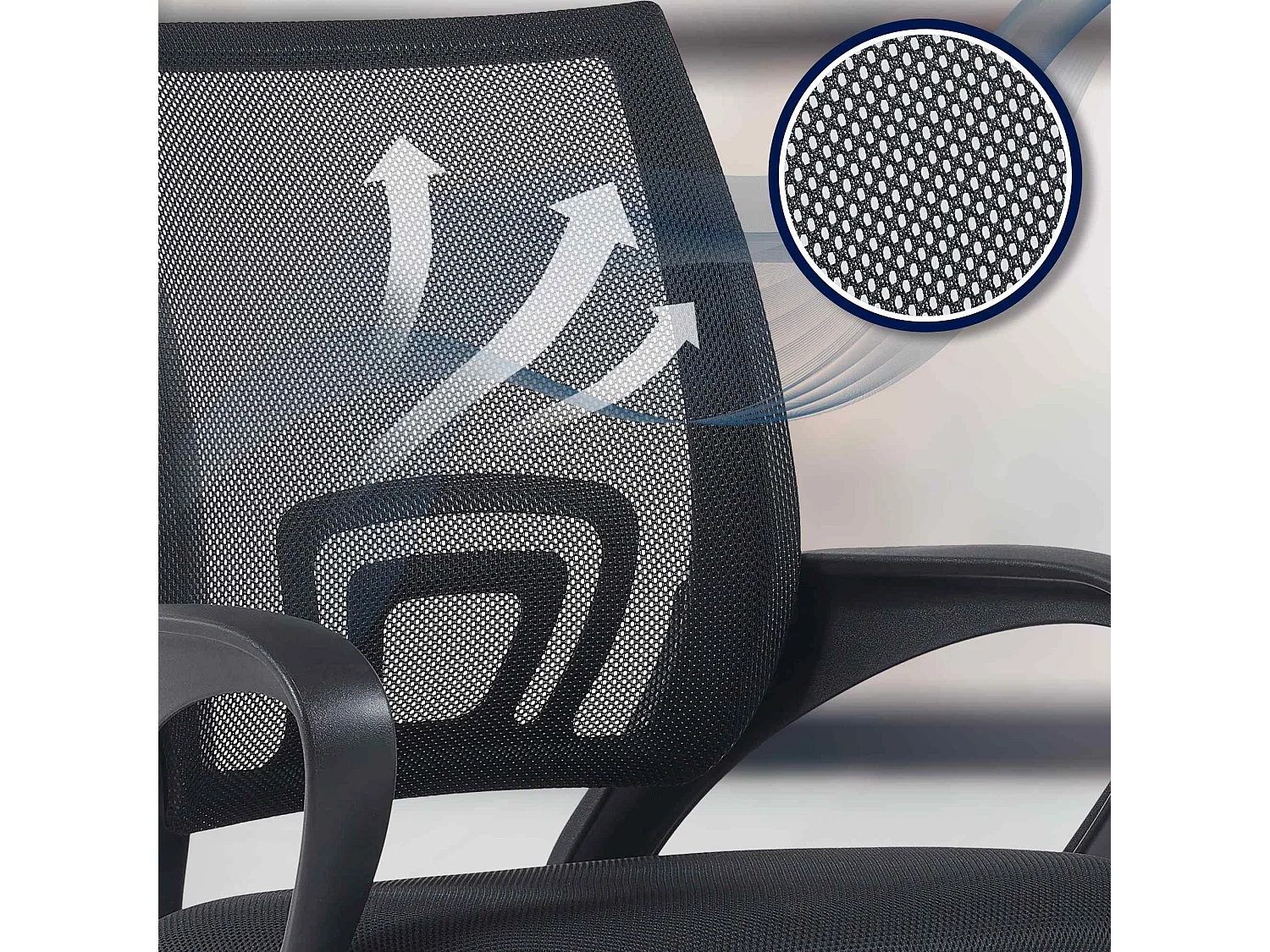 Bureaustoel - Kunstleer - zwart - Genius