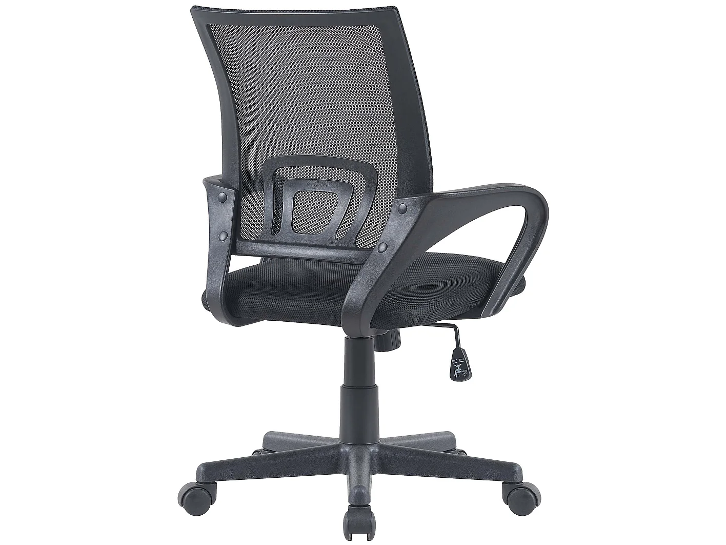 Chaise de bureau - Similicuir & Chrome - Noir - Genius