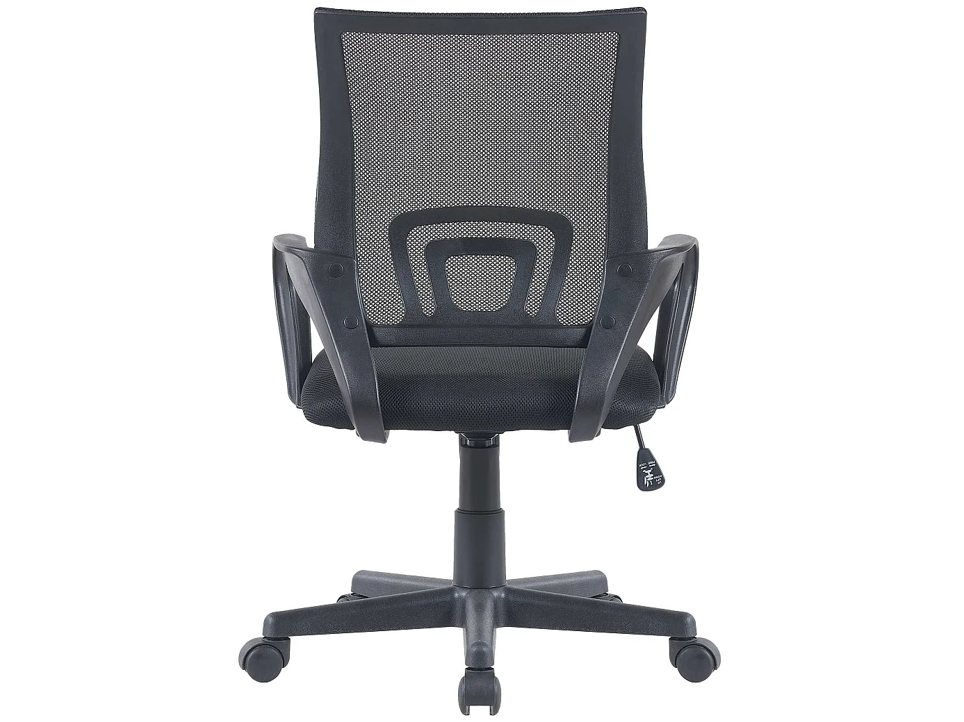 Chaise de bureau - Similicuir & Chrome - Noir - Genius