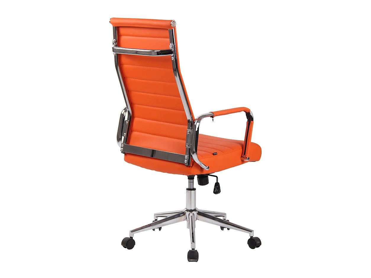 Bürostuhl - Kunstleder - orange - Kolumbus