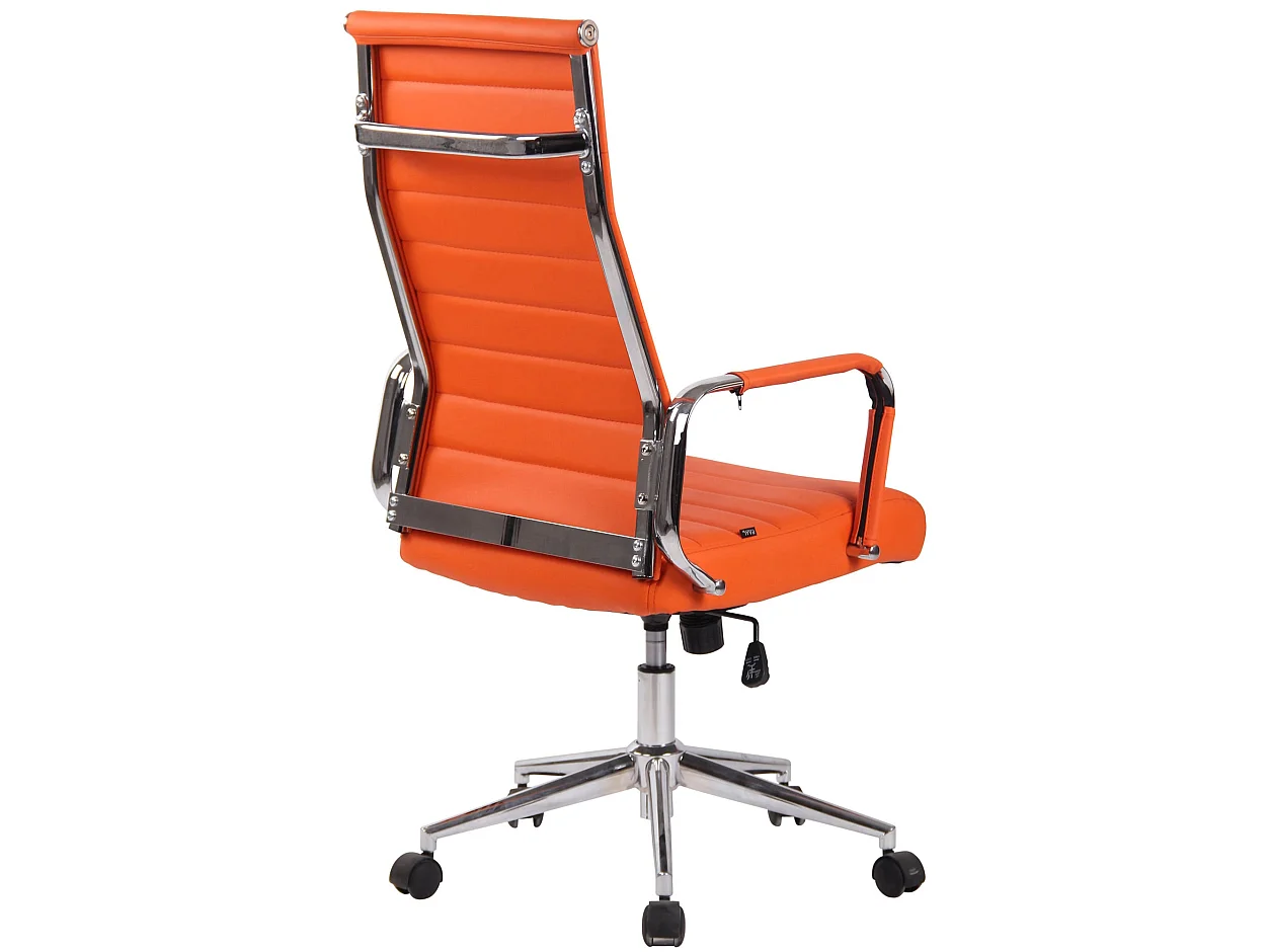 Chaise de bureau - Similicuir - Orange - Kolumbus