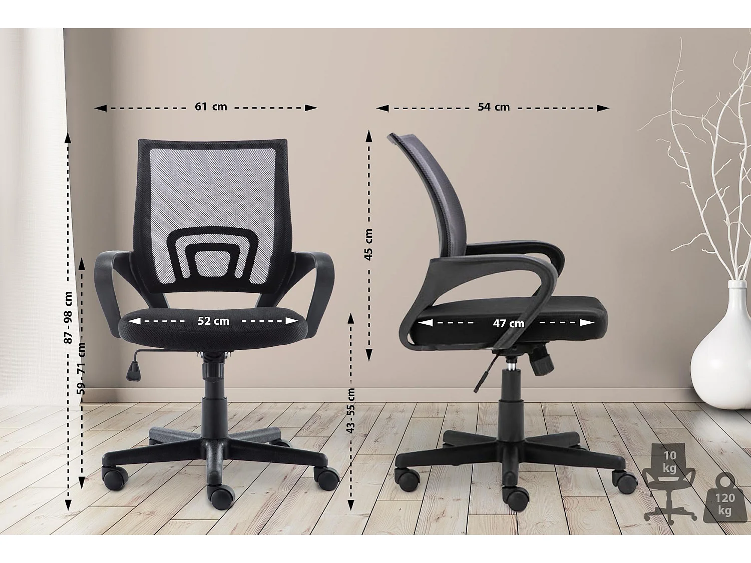 Bureaustoel - Kunstleer - grijs - Genius