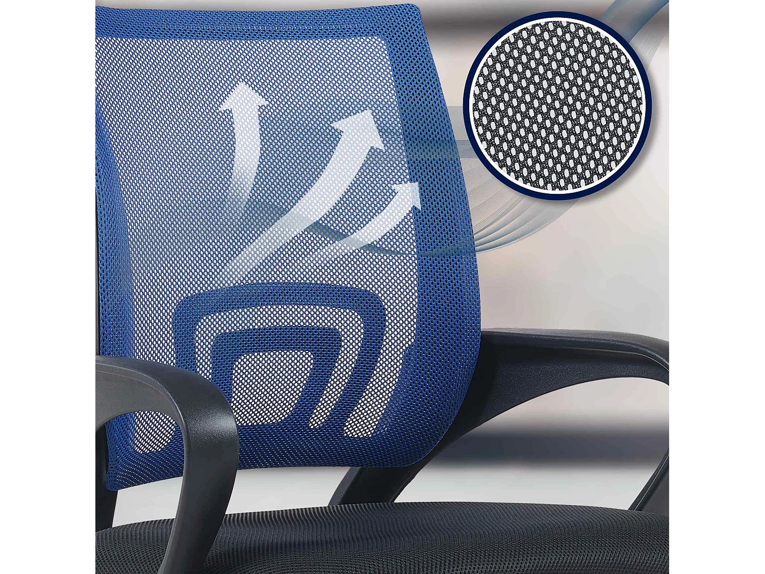 Bureaustoel - Kunstleer - blauw - Genius