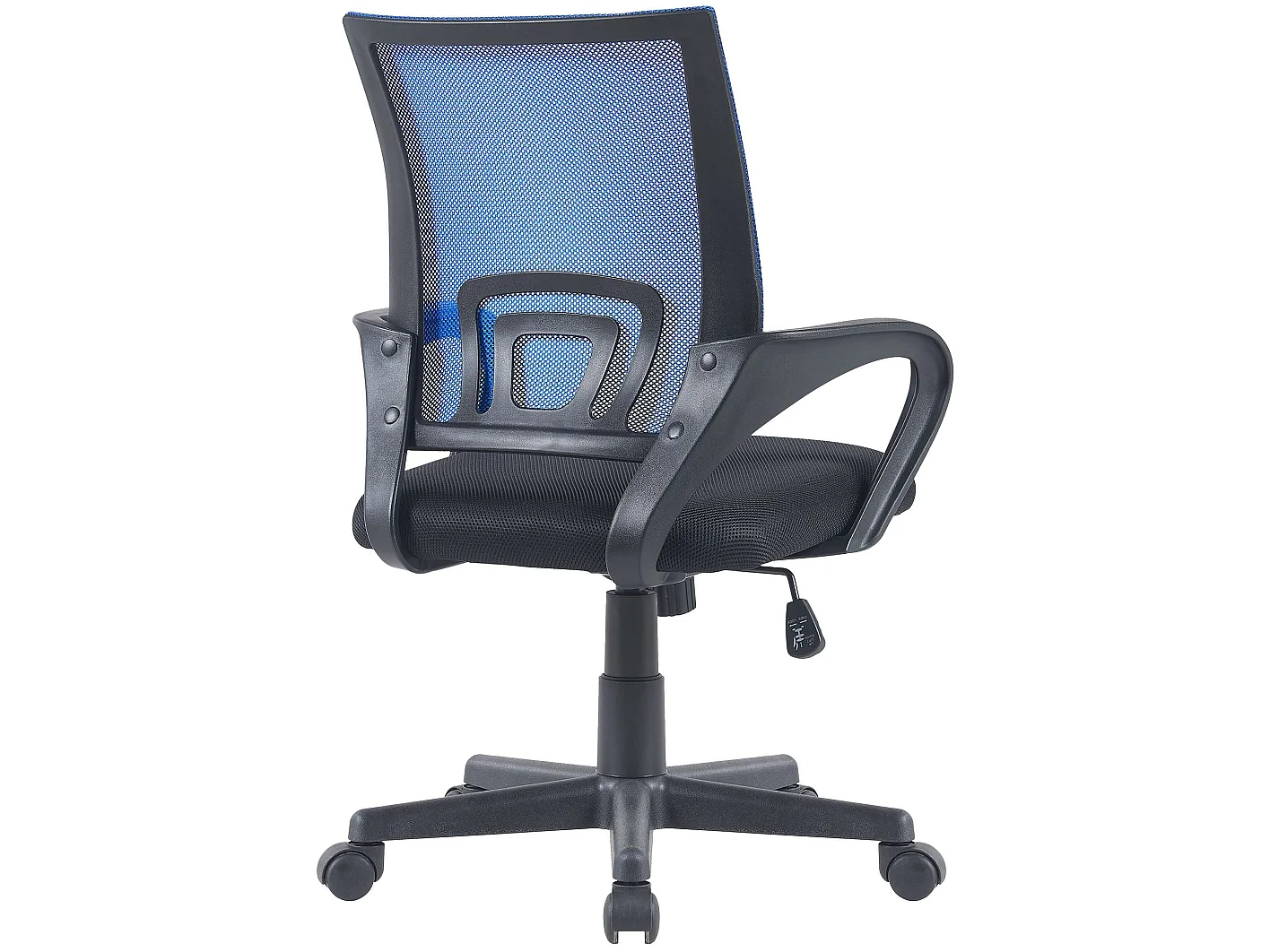 Chaise de bureau - Similicuir & Chrome - Bleu - Genius