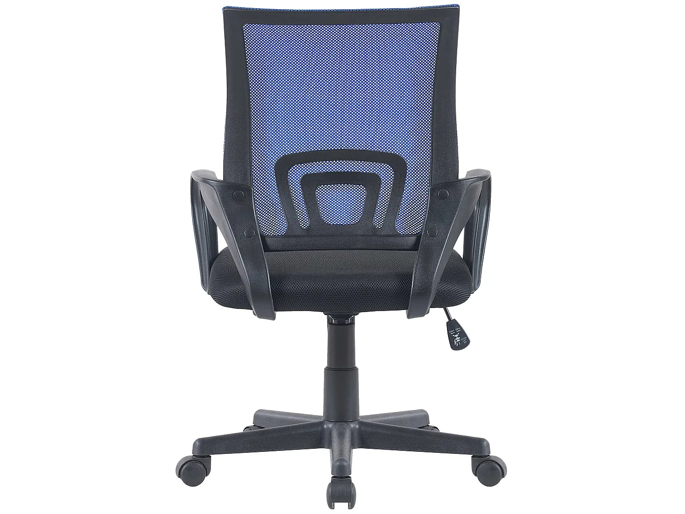 Chaise de bureau - Similicuir & Chrome - Bleu - Genius