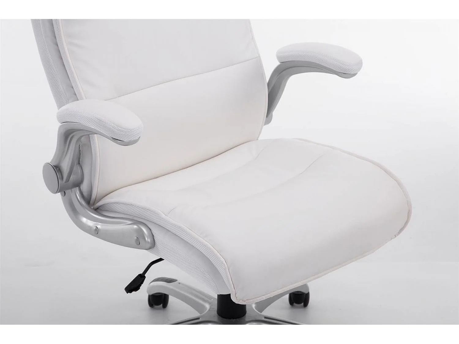 Chaise de bureau - Similicuir & Plastique - Blanc - BIG Villach