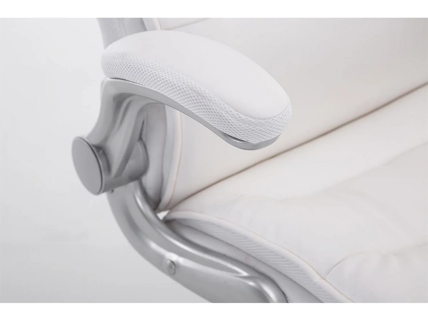 Chaise de bureau - Similicuir & Plastique - Blanc - BIG Villach
