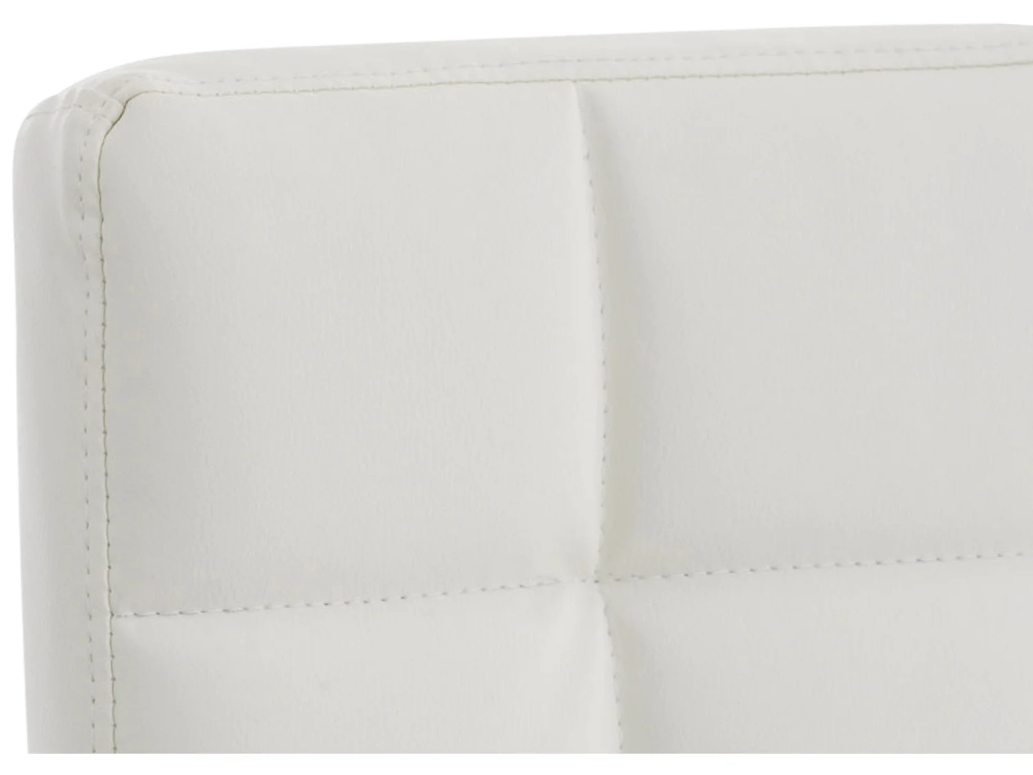 Chaise de bureau - Similicuir & Acier inoxydable - Blanc - Deli V2