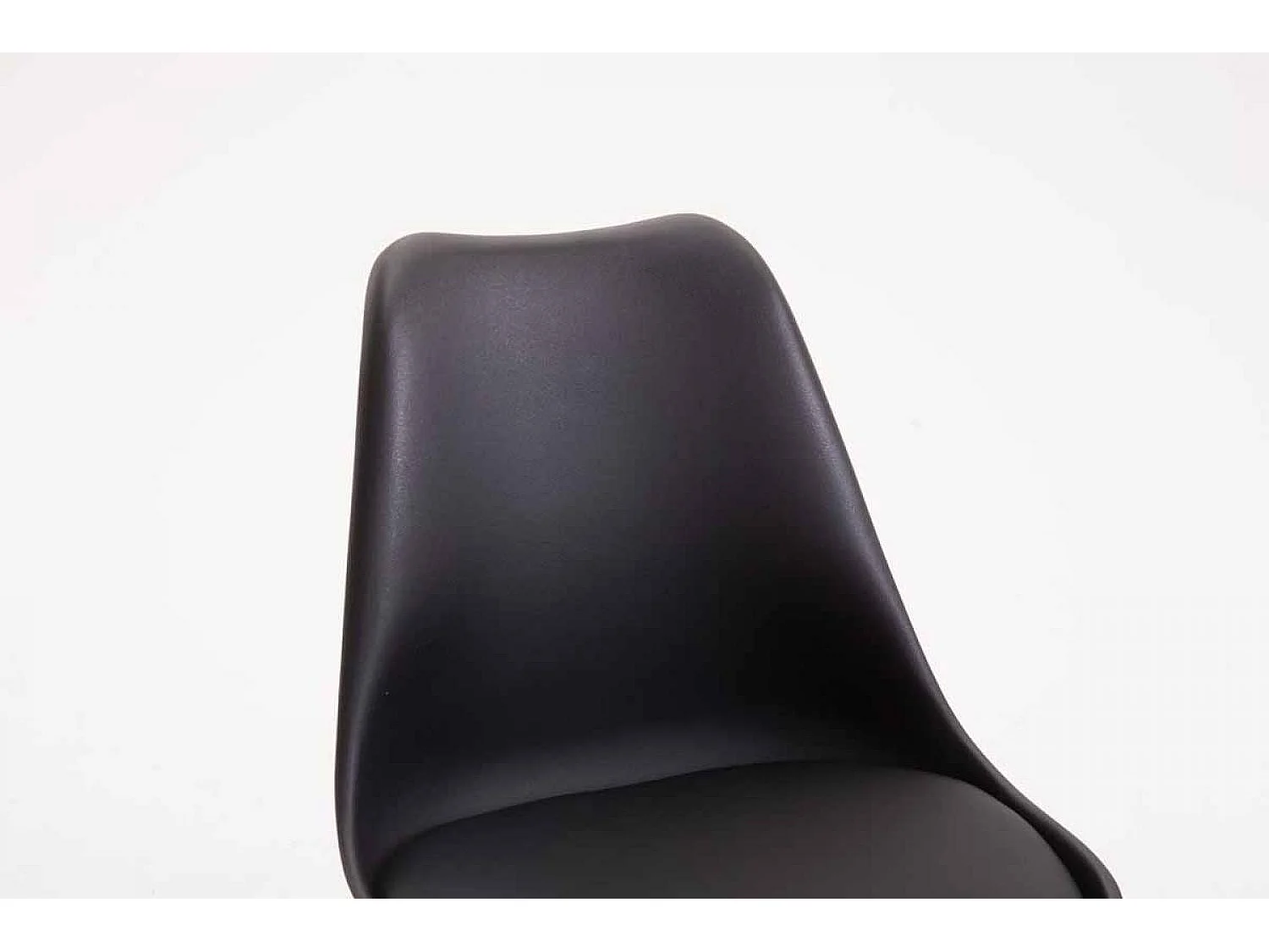 Chaise de bureau - Plastique & Métal chromé - Noir - Toulouse