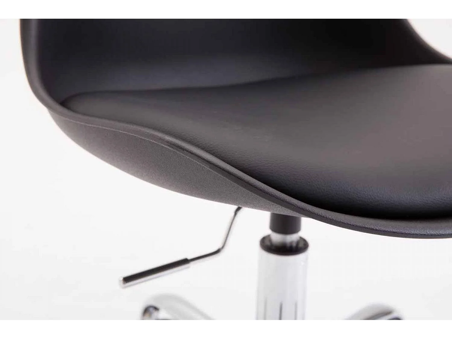 Chaise de bureau - Plastique & Métal chromé - Noir - Toulouse