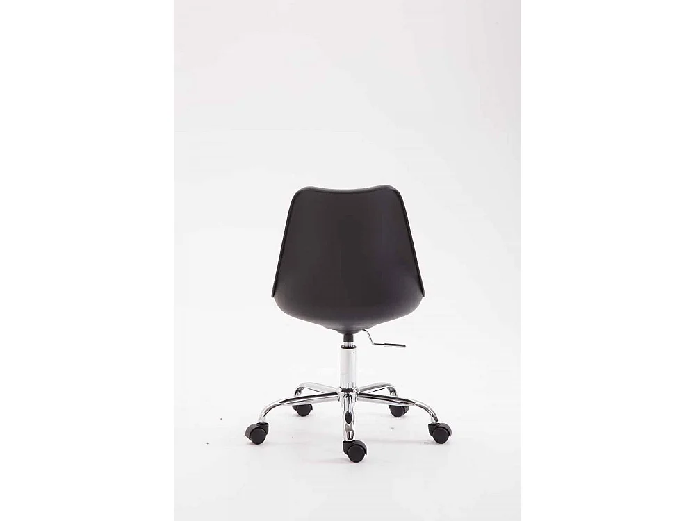 Chaise de bureau - Plastique & Métal chromé - Noir - Toulouse